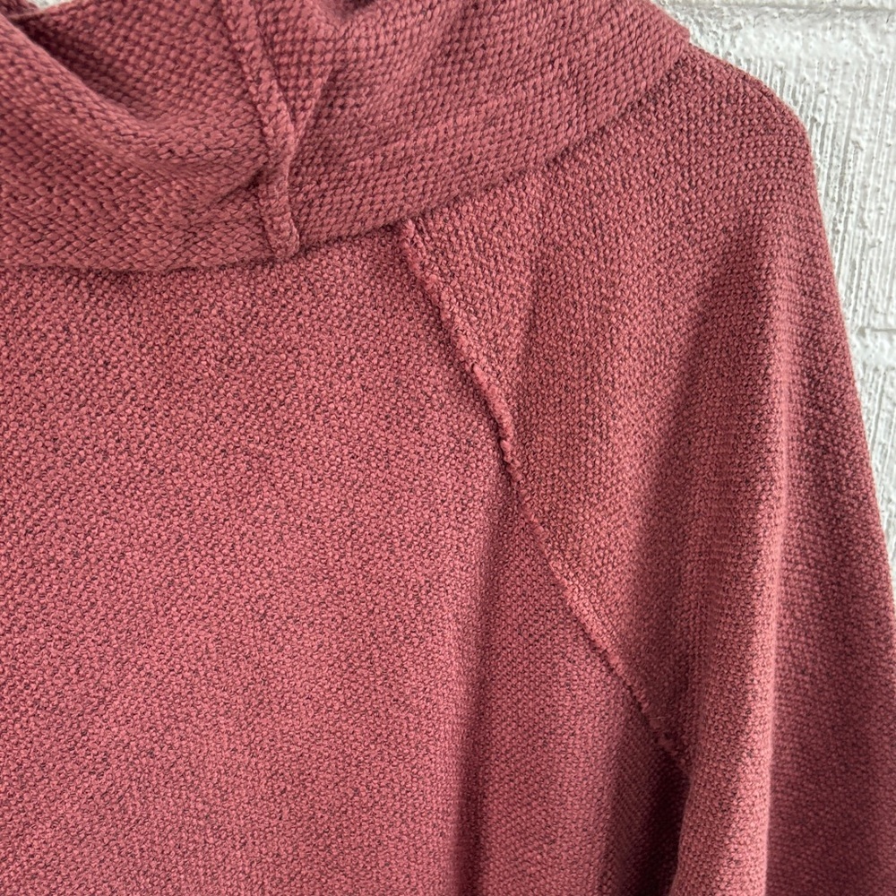 Coldwater Cotton Button Detail Red Cowl Neck Long Sleeve Sweater sz XL - Picture 6 of 7